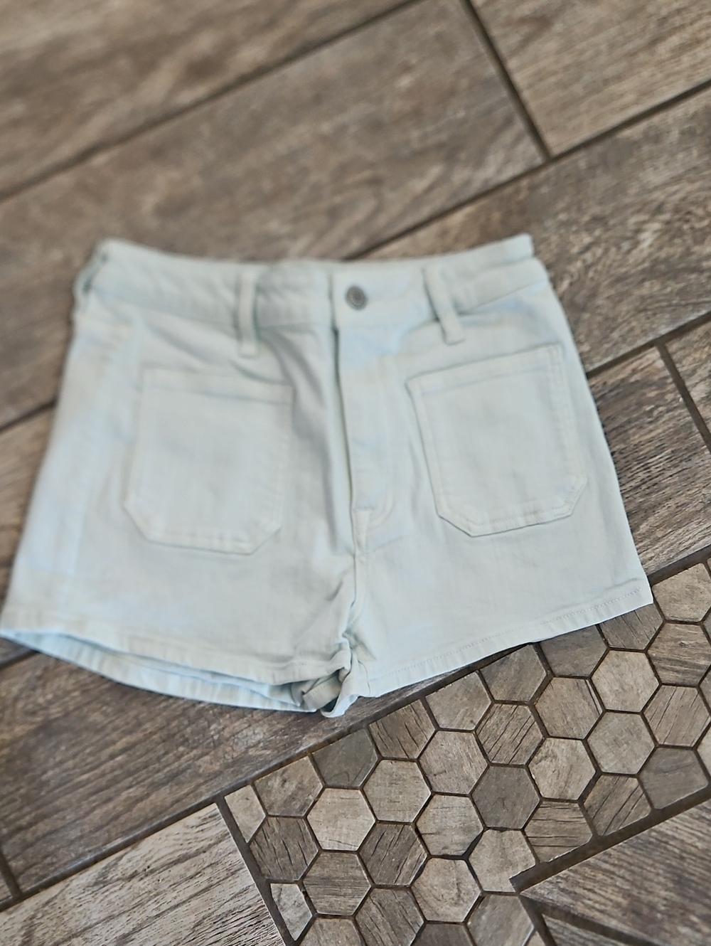 eunina Light Blue Denim Jean Shorts Size Small